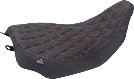 MUSTANG Runaround™ Solo Seat - Double Diamond - American Beauty Stitch - FLT/FLH '23-'25 88020AB