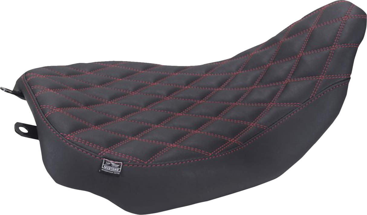 MUSTANG Runaround™ Solo Seat - Double Diamond - Dark Cherry Stitch - FLT/FLH '23-'25 88020DC