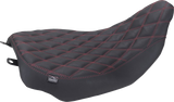 MUSTANG Runaround™ Solo Seat - Double Diamond - Dark Cherry Stitch - FLT/FLH '23-'25 88020DC