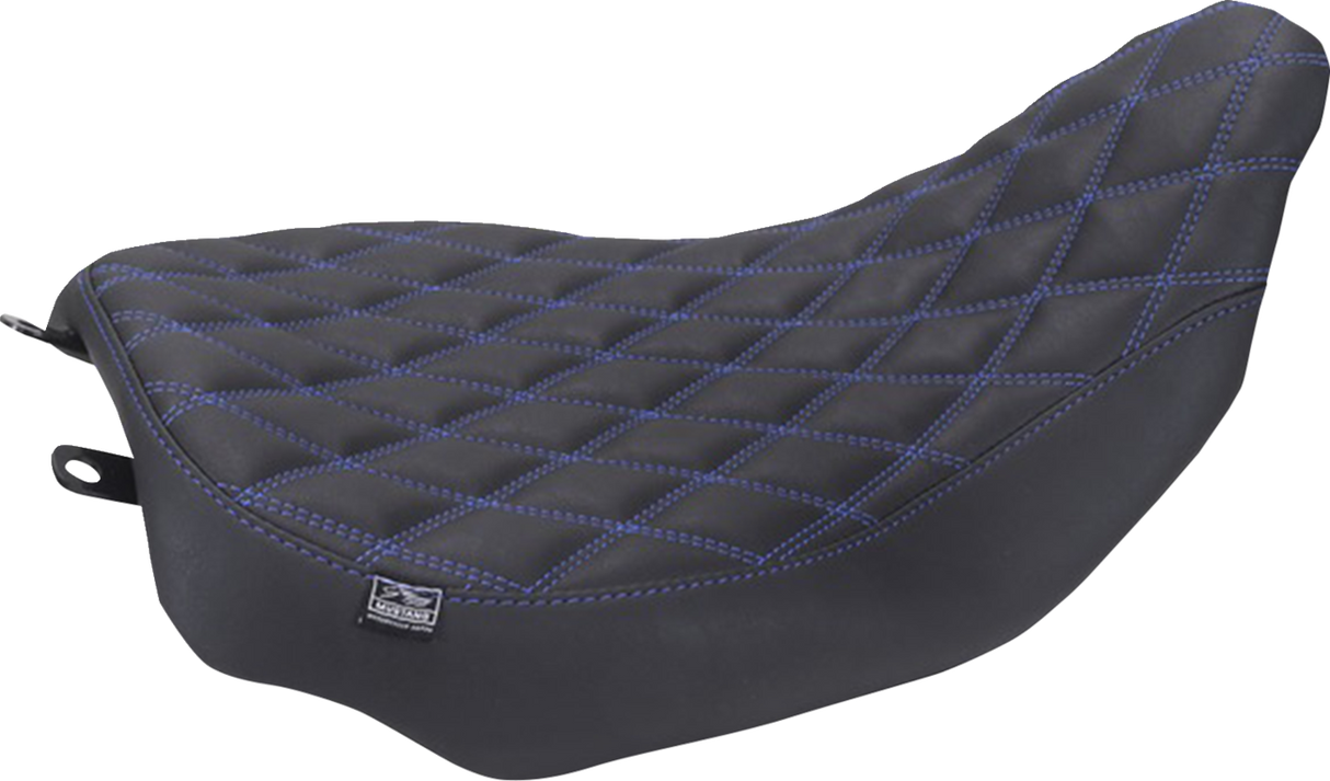 MUSTANG Runaround™ Solo Seat - Double Diamond - Sky Blue Stitch - FLT/FLH '23-'25 88020SB