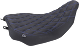 MUSTANG Runaround™ Solo Seat - Double Diamond - Sky Blue Stitch - FLT/FLH '23-'25 88020SB