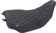 MUSTANG Runaround™ Solo Seat - Double Diamond - Gun Metal Gray Stitch - FLT/FLH '23-'25 88020GM