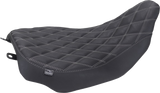 MUSTANG Runaround™ Solo Seat - Double Diamond - Gun Metal Gray Stitch - FLT/FLH '23-'25 88020GM