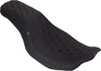 MUSTANG Low Squareback Seat - Double Diamond - Dark Cherry Stitch - FLH/FLT '23-'25 88514 DC