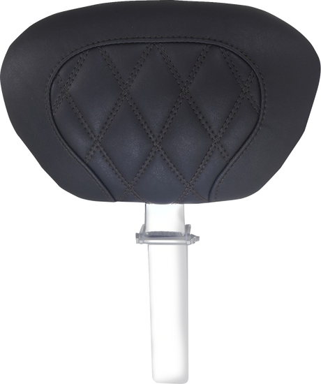 MUSTANG Driver Backrest - Double Diamond - Black Stitch - FLH/FLT '08-'25 89539