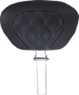MUSTANG Driver Backrest - Double Diamond - Gun Metal Stitch - FLH/FLT '08-'25 89539GM