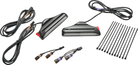 CIRO Fork Lights with Lightstrike Compatibility - Black - '24-'25 FLHX/FLHXU/FLTRX 42121