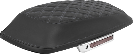 SADDLEMEN Saddlebag Lid Covers - Lattice - Silver Stitch - FLH/FLT '14-'25 L870-14-18405