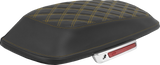 SADDLEMEN Saddlebag Lid Covers - Lattice - Gold Stitch - FLH/FLT '14-'25 L870-14-18407