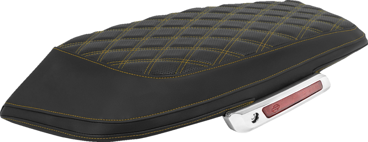 SADDLEMEN Saddlebag Lid Covers - Lattice - Gold Stitch - FLH/FLT '23-'25 L870-23-18407