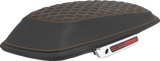 SADDLEMEN Saddlebag Lid Covers - Honeycomb - Orange Stitch - FLT/FLH '14-'25 L870-14-19003