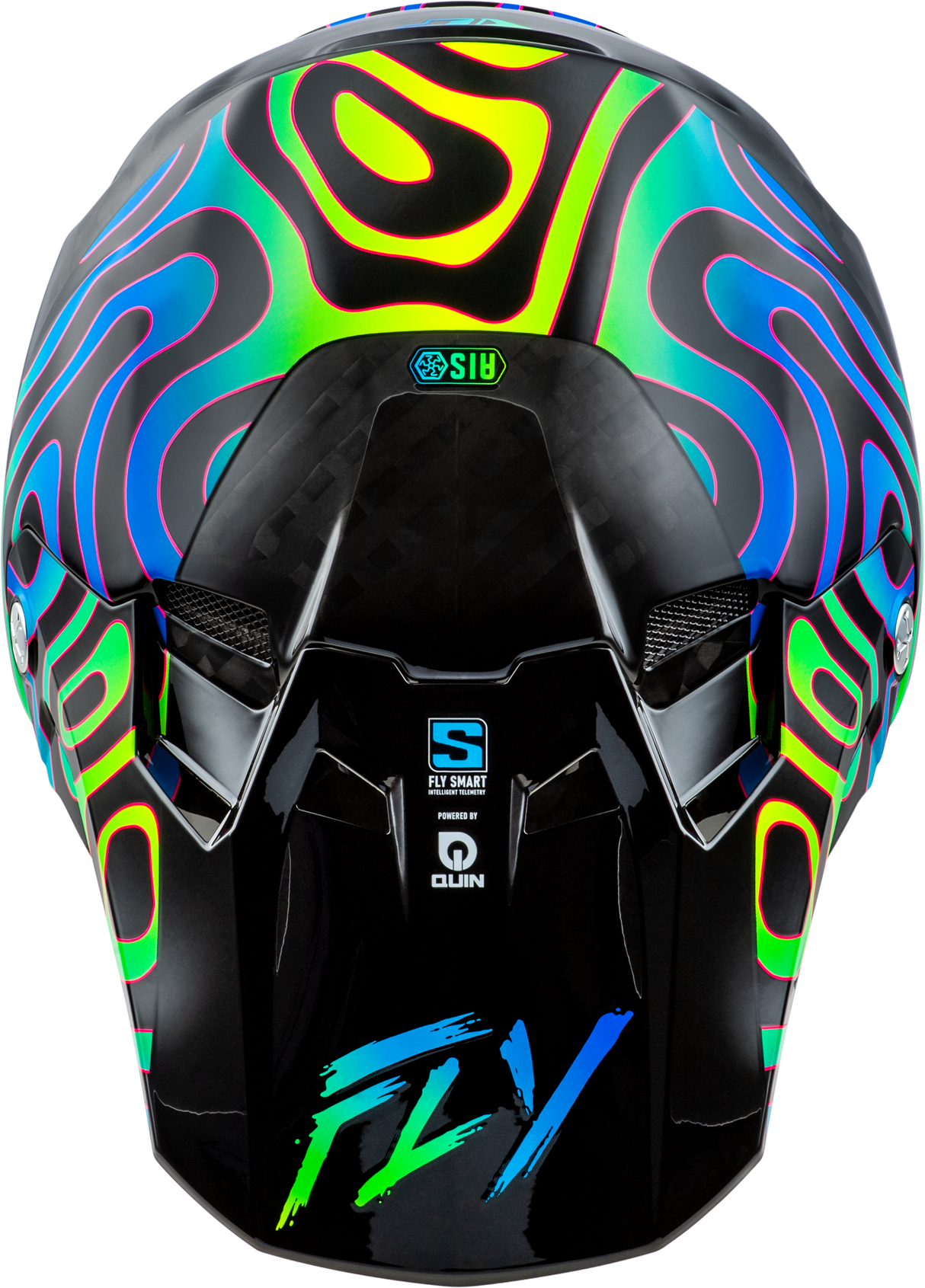 Formula S Carbon Zen Helmet Black Carbon/Blue/Yellow Md - Cycle City Outdoors