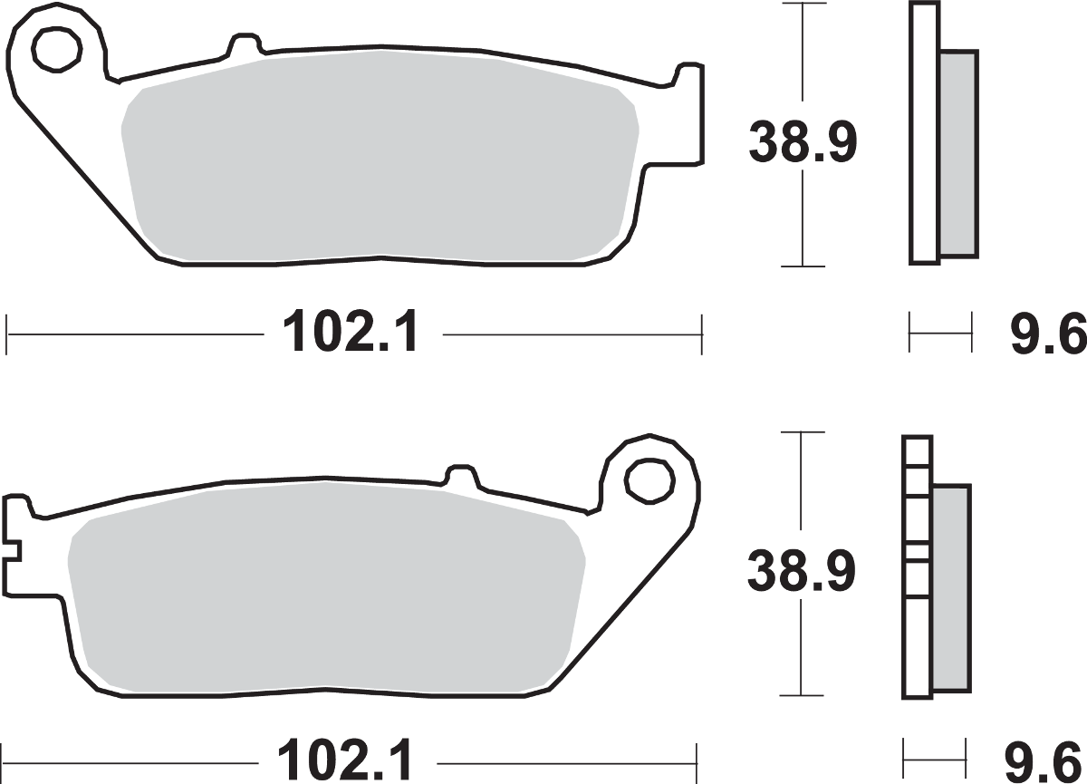 SBS HS Series Sintered Front Brake Pads - 700HS (Honda CB500F / CBR500R / Shadow Aero 1994–2026)