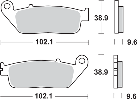 SBS HS Series Sintered Front Brake Pads - 700HS (Honda CB500F / CBR500R / Shadow Aero 1994–2026)