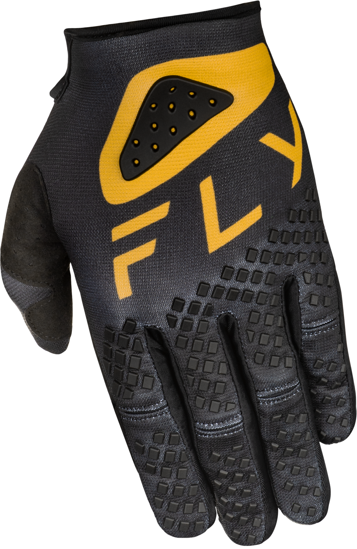 Youth Kinetic Center Gloves Black/Gold Ym - Cycle City Outdoors