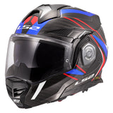 LS2 Advant X Carbon Modular Helmet | Future II | Gloss Blue/White/Red | XS–3XL | 901-2151