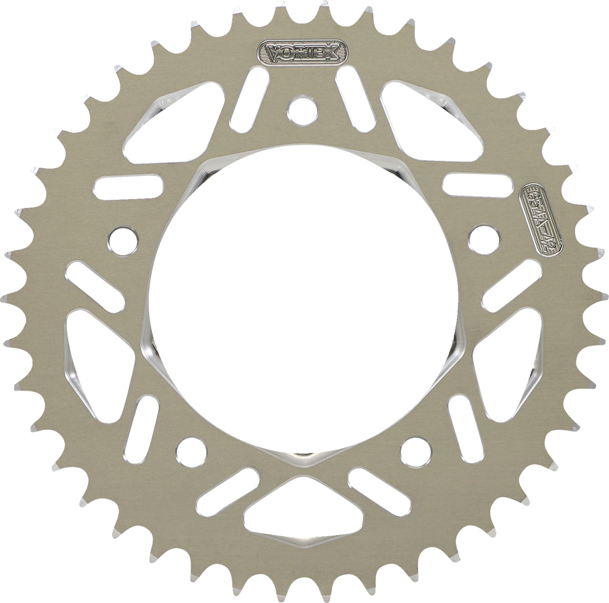 VORTEX 654A-42 Aluminum Sprocket - Silver - Rear - 42 Tooth | Street