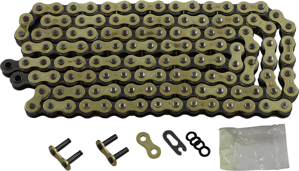 JT CHAINS JTC520X1RGB124DL 520 X1R - Heavy Duty Drive Chain - 124 Links - Gold | Off-Road