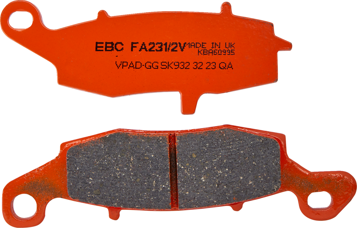 EBC Street Semi-sintered Rear Brake Pads - FA231/2V (Kawasaki Vulcan 1700 Voyager / Suzuki VZR 1800 Boulevard 2003–2025)