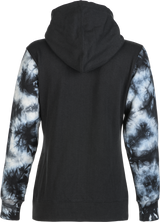 Women's Fly Tie Dye Zip Up Hoodie Black/Grey Xl - Cycle City Outdoors