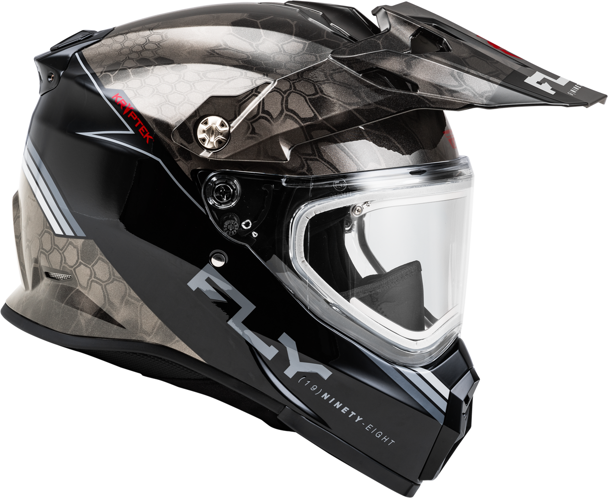 Trekker Cw Conceal Helmet Elec Shld Black/Grey/White 2x - Cycle City Outdoors