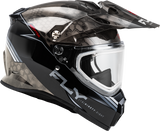 Trekker Cw Conceal Helmet Elec Shld Black/Grey/White Md - Cycle City Outdoors