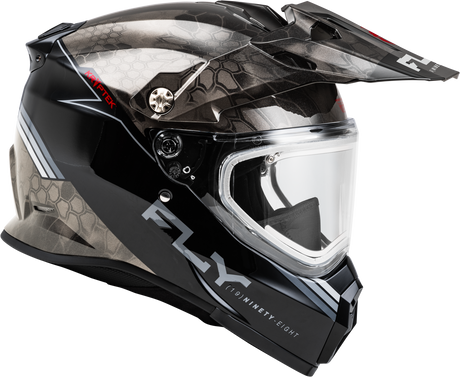 Trekker Cw Conceal Helmet Elec Shld Black/Grey/White Md - Cycle City Outdoors