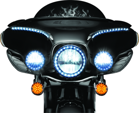 Kuryakyn LED Halo Trim Ring For 7inch Headlight 83-13 Touring Models Chrome - Cycle City Outdoors
