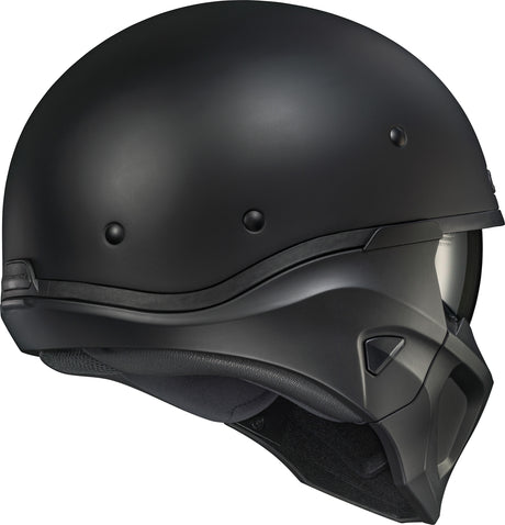 Covert X Open Face Helmet Matte Black Lg