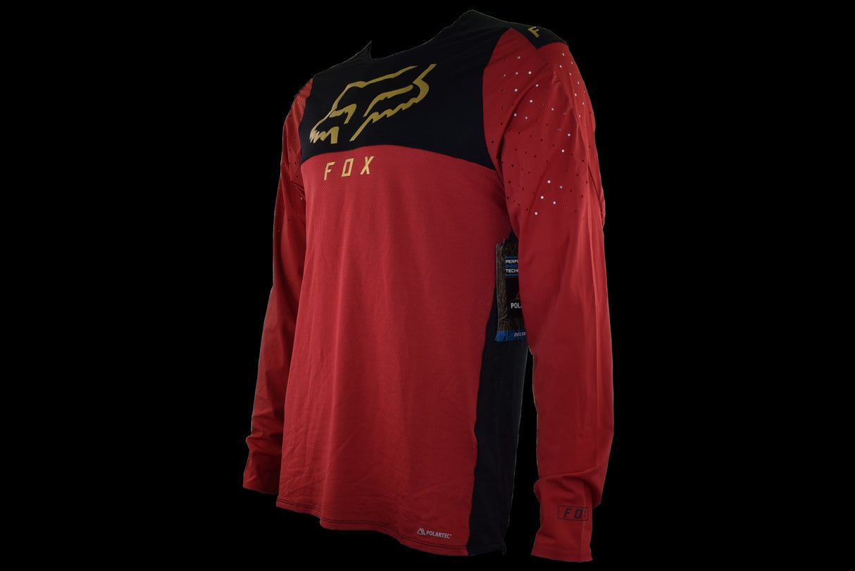 Fox Racing - Flexair Delta Long Sleeve Jersey - Black/Red - L