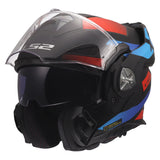 LS2 Advant X Modular Helmet | Nova | Matte Black/Red/Blue | XS–3XL | 901-1111