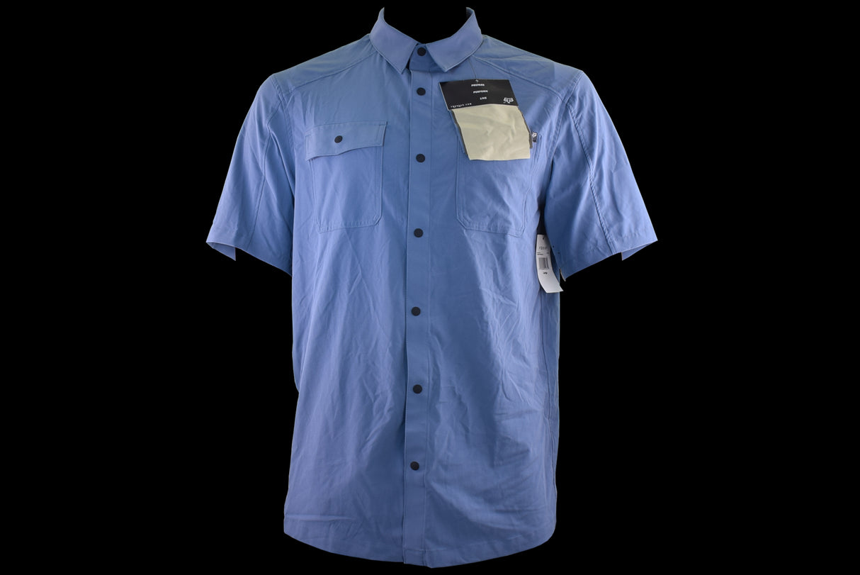 Fox Racing - Flexair Woven Short Sleeve - Mt Blu - L