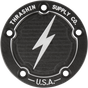 THRASHIN SUPPLY CO. Points Cover - Dished - Black - 5 Hole - Twin Cam TSC-3026-4