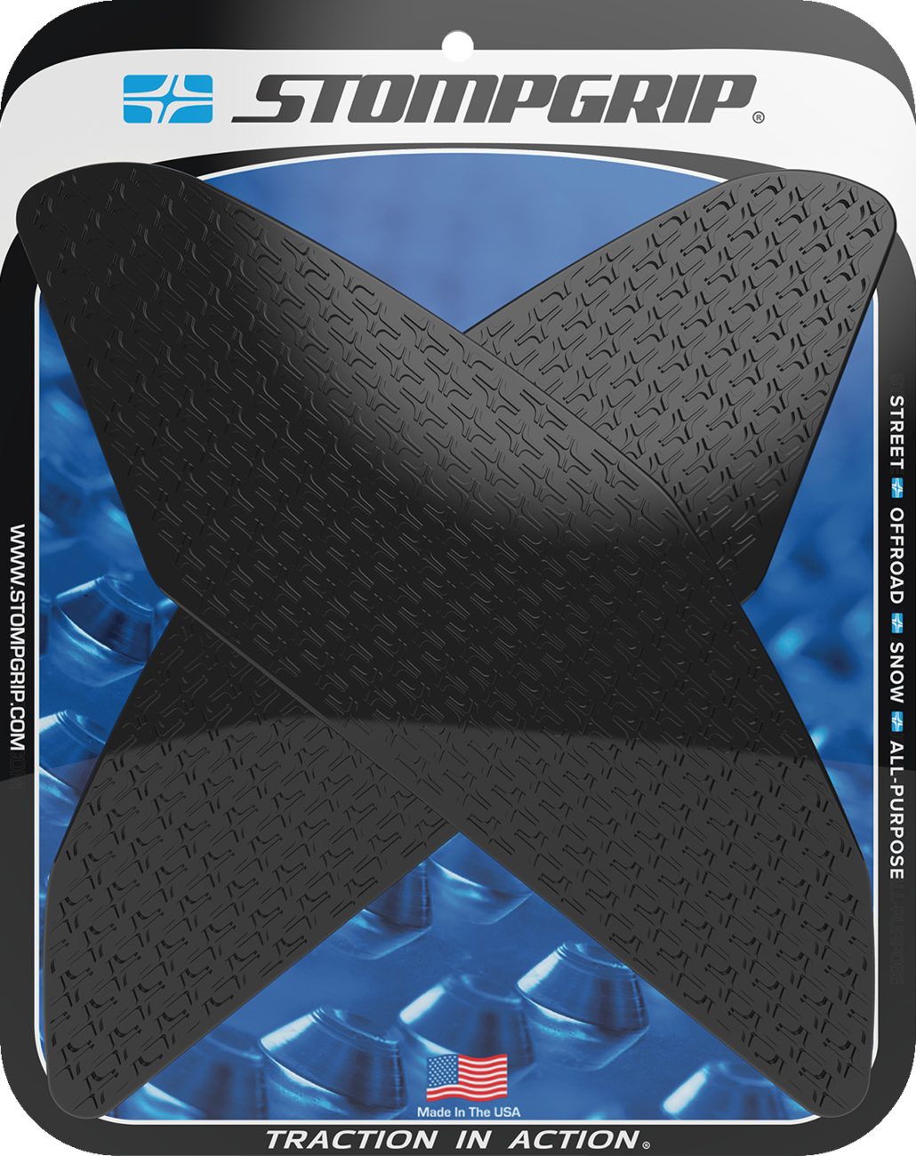 STOMPGRIP 55-14-0188B Tank Grips - Icon - Black - Suzuki - GS '22-'25 | Street