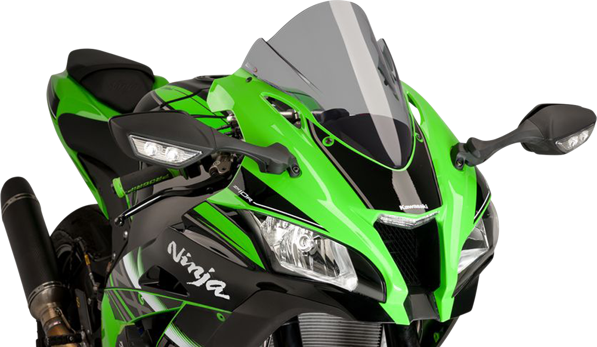 Puig Hi-Tech Parts 8912H Race Windscreen - 14-1/4" - Smoke - ZX10R | Street