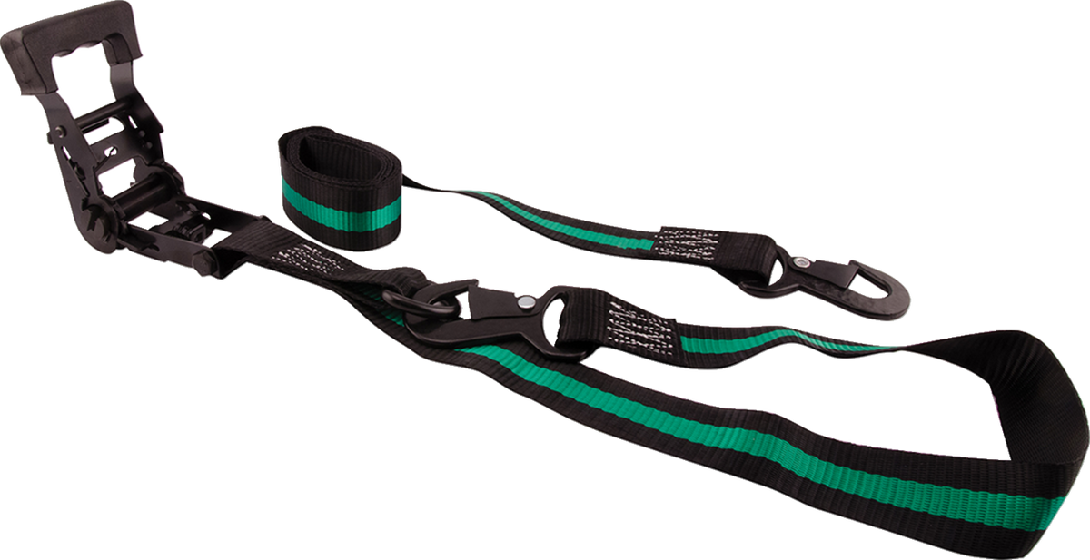 Erickson 05716 Tie-Down Straps - Ratchet - 1-1/2" x 8' - Black | ATV/UTV/Off-Road
