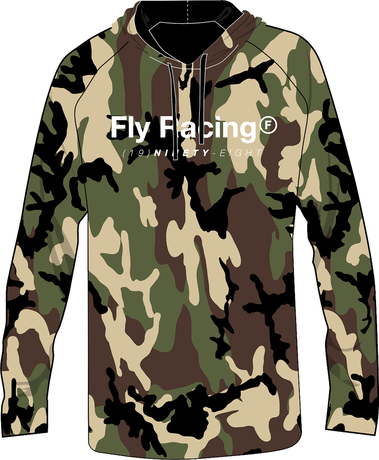 Fly Trademark Hoodie Army Camo Sm - Cycle City Outdoors