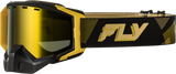 Zone Elite Sn Goggle Blk/Gold W/Gold Mir/Plrzd Yellow Lens
