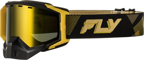 Zone Elite Sn Goggle Blk/Gold W/Gold Mir/Plrzd Yellow Lens