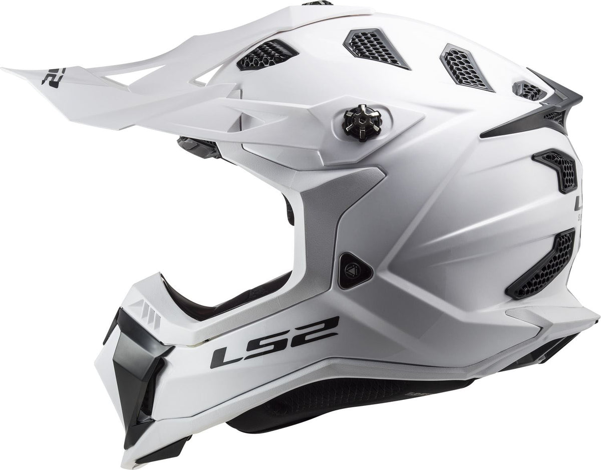 LS2 Subverter EVO Motocross Helmet | Solid | Gloss White | XS–3XL | 700-1021