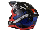 LS2 - X Force Carbon Motocross Helmet - Gloss Red/White/Blue