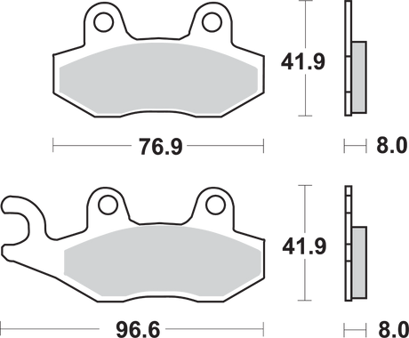 SBS Sintered Brake Pads - 611LS (Triumph Thruxton 900 / Kawasaki Ninja H2 1997–2026)