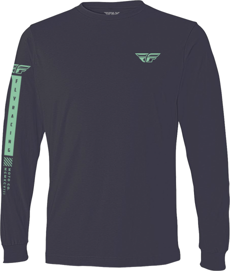 Fly Tribe Long Sleeve Tee Navy/Green Xl - Cycle City Outdoors