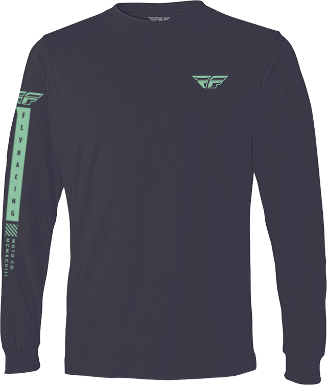 Fly Tribe Long Sleeve Tee Navy/Green 2x - Cycle City Outdoors
