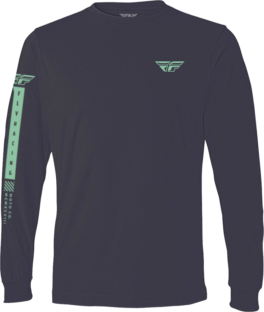 Fly Tribe Long Sleeve Tee Navy/Green Lg - Cycle City Outdoors
