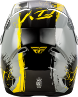 Youth Kinetic Drip Helmet Grey/Black/Yellow Yl