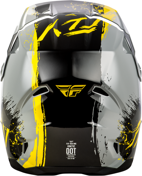 Youth Kinetic Drip Helmet Grey/Black/Yellow Yl