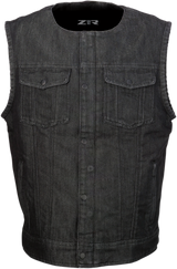Z1R Ganja Denim Vest - Black - 4XL 2830-0510