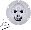DRAG SPECIALTIES Skull Derby Cover - Chrome - 6-Hole 33-0067SKD