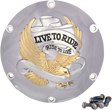 DRAG SPECIALTIES Live to Ride Derby Cover - 6-Hole - Gold 33-0067CGA